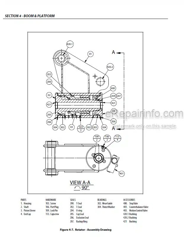 Photo 3 - JLG H340AJ PVC 2007 Service And Maintenance Manual Boom Lift 31217121