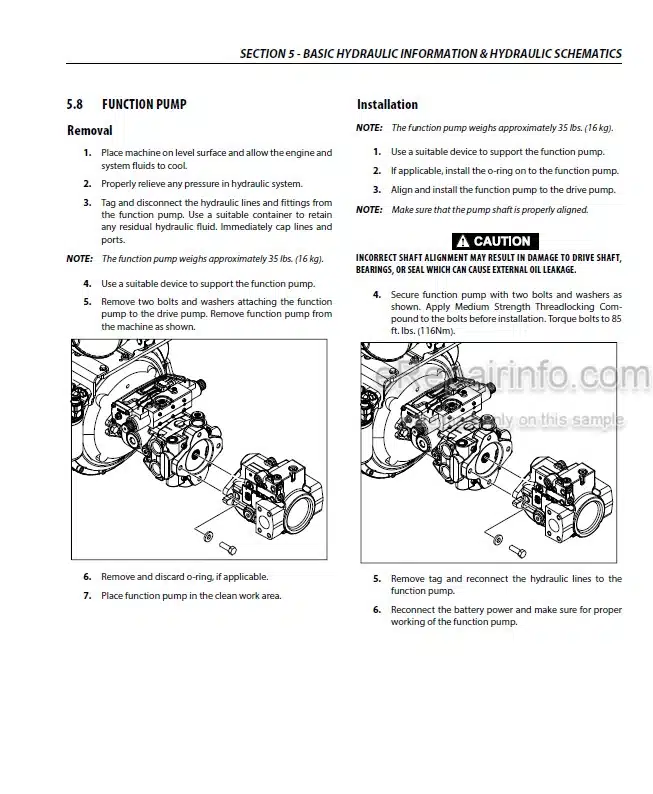 Photo 3 - JLG H800AJ PVC 2001 Service And Maintenance Manual Boom Lift 31215043