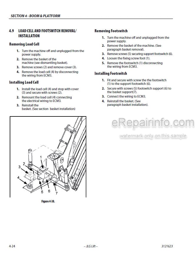 Photo 5 - JLG X17JP-X500AJ X20JP-X600AJ X26JP-X770AJ Service And Maintenance Manual Compact Crawler Boom 3121623