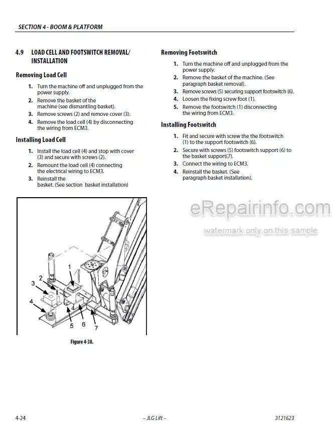 Photo 5 - JLG X17JP-X500AJ X20JP-X600AJ X26JP-X770AJ Service And Maintenance Manual Compact Crawler Boom 3121623