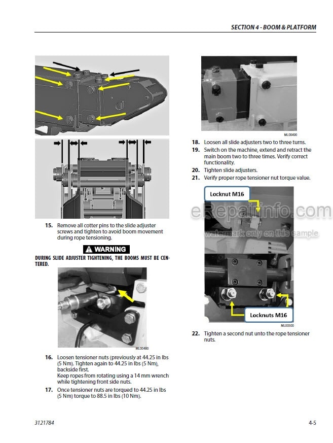 Photo 6 - JLG 1200SJP 1350SJP Troubleshooting Manual Boom Lift 3128463
