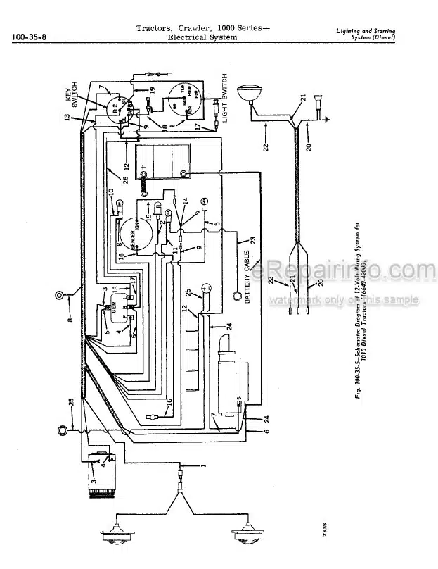 Photo 4 - John Deere 1000 Series 1010 Service Manual Crawler Tractor SM2034
