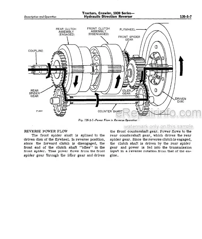 Photo 5 - John Deere 1000 Series 1010 Service Manual Crawler Tractor SM2034