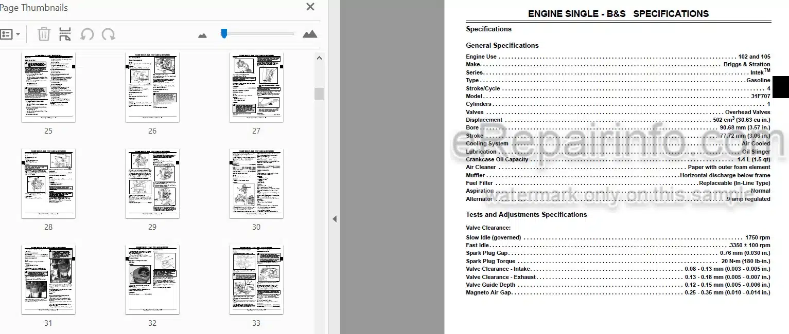 Photo 3 - John Deere 100 Series 102 115 125 135 145 155C 190C Technical Manual Tractor TM2328