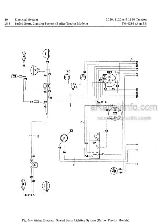 Photo 4 - John Deere 1020 1120 1630 Technical Manual Tractor TM4286