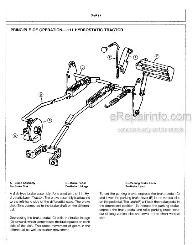 Photo 4 - John Deere 108 111 111H 112L 116 Technical Manual Lawn Tractor TM1206