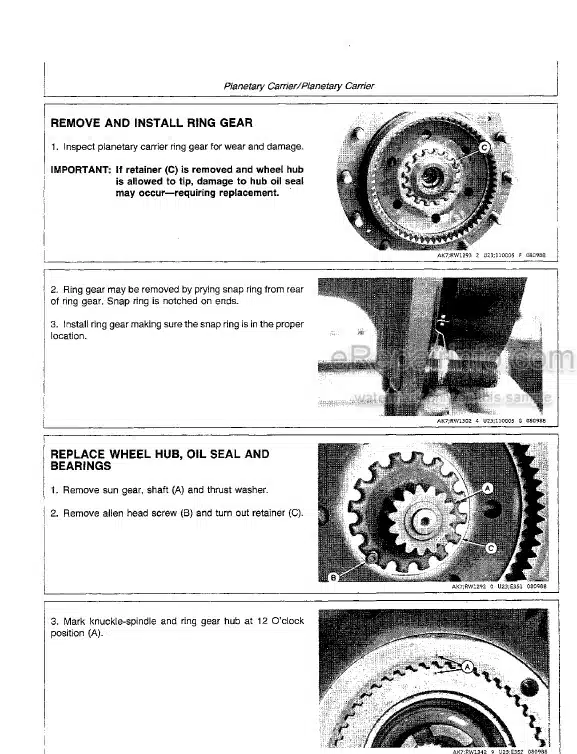 Photo 6 - John Deere 2130 3030 3130 3140 Technical Manual Hydrostatic Front Wheel Drive For Tractor TM4303