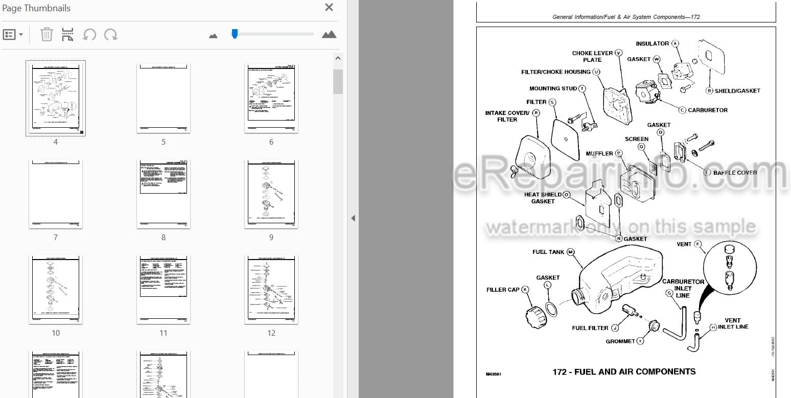 Photo 5 - John Deere 113 162 172 213E 21HC Technical Manual Hedge Clipper TM1523