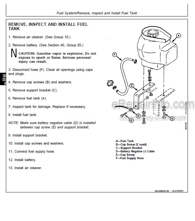 Photo 5 - John Deere 1200 Technical Manual Bunker And Field Rake TM1525