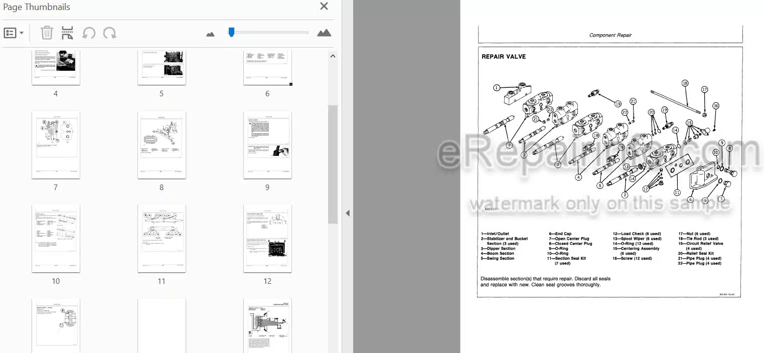 Photo 3 - John Deere 1550 1650 Technical Manual Backhoe TM1245