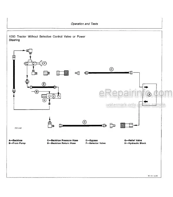 Photo 4 - John Deere 1550 1650 Technical Manual Backhoe TM1245