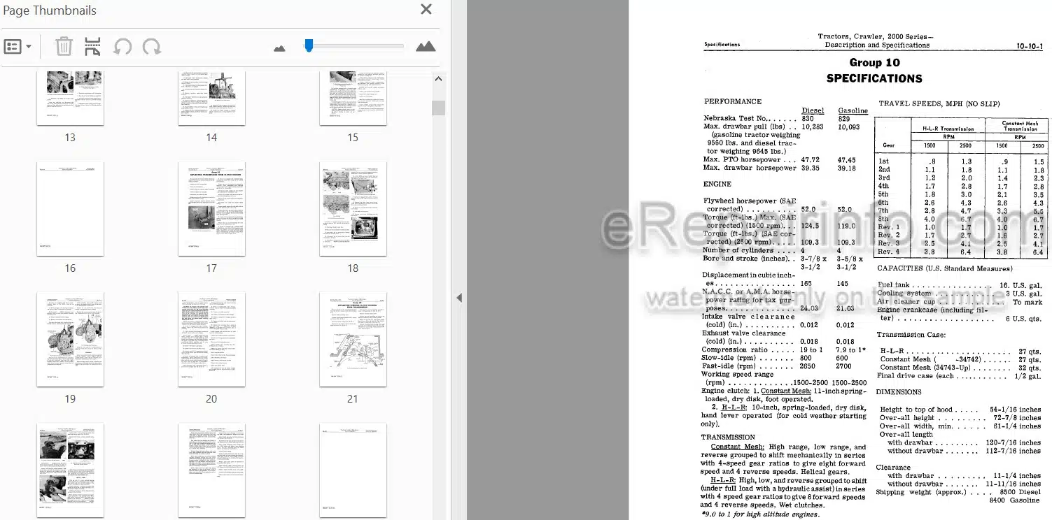 Photo 3 - John Deere 2000 Series 2010 Service Manual Crawler Tractor SM2037