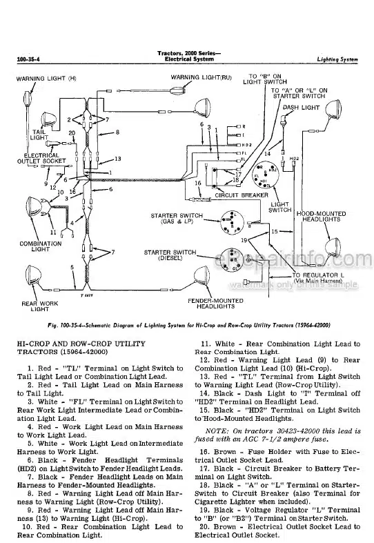Photo 4 - John Deere 2000 Series 2010 Service Manual Tractor SM2035 SM2036