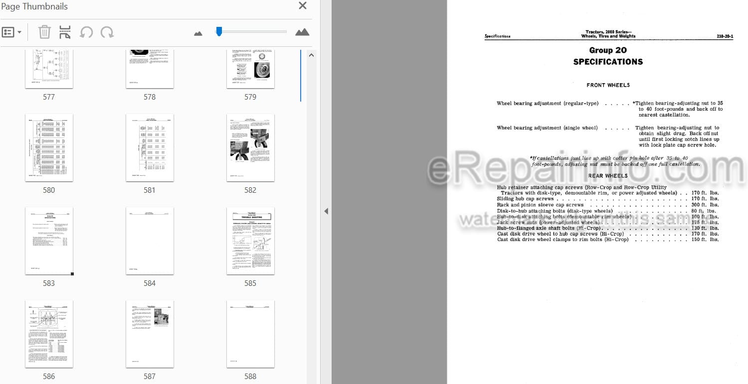 Photo 3 - John Deere 2000 Series 2010 Service Manual Tractor SM2035 SM2036