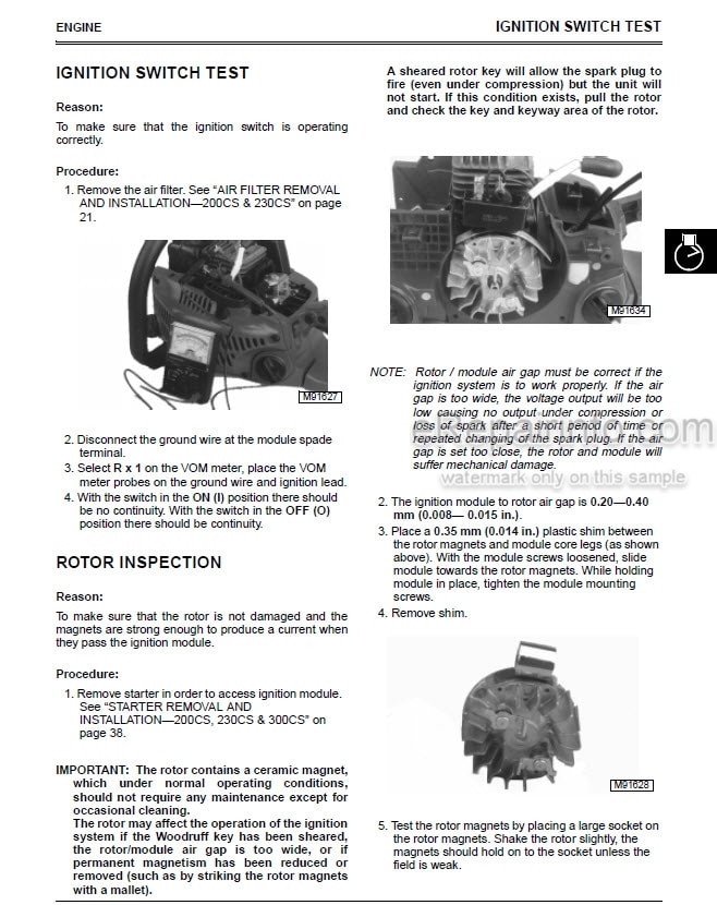 Photo 5 - John Deere 314F 518R 820R Technical Manual Walk Behind Tiller TM1687