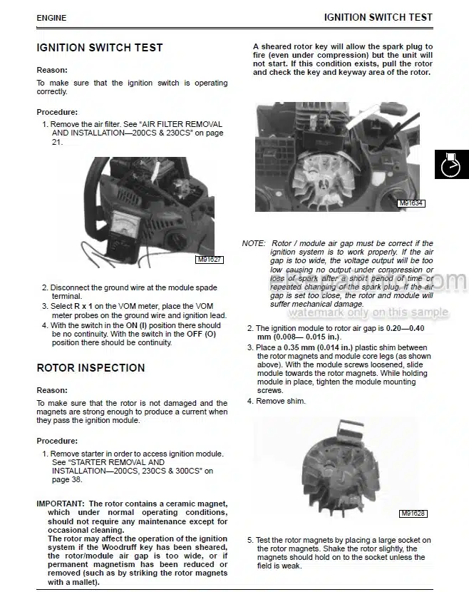Photo 5 - John Deere 314F 518R 820R Technical Manual Walk Behind Tiller TM1687