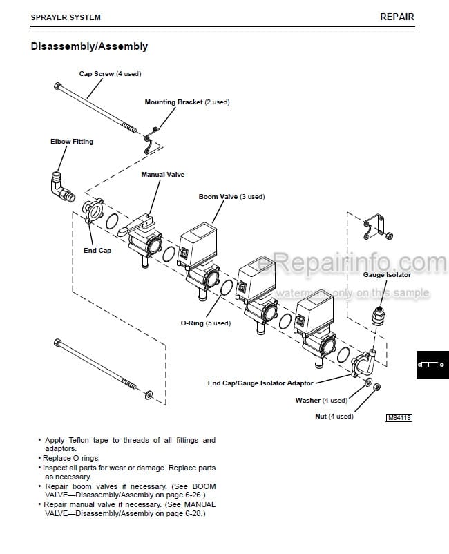 Photo 5 - John Deere 200 Technical Manual Sprayer Attachment TM1729