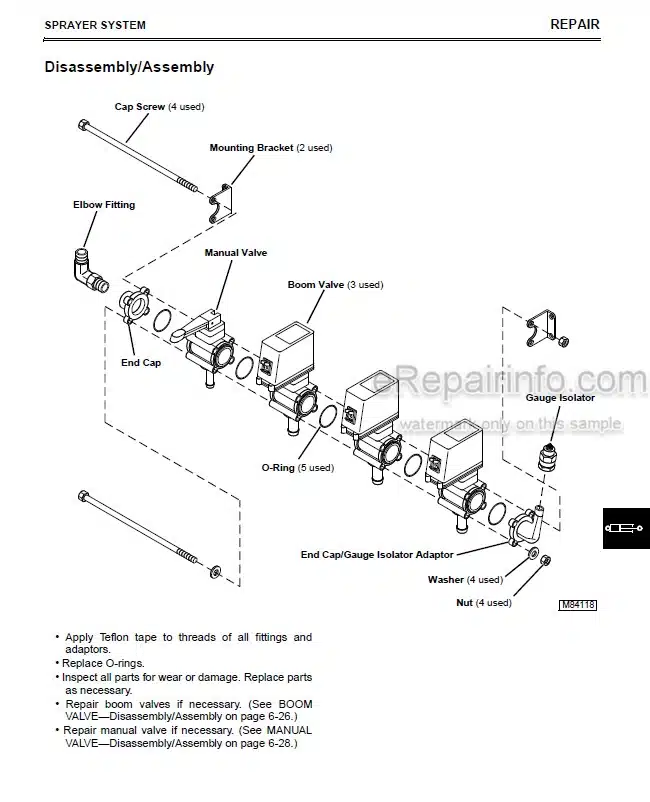 Photo 5 - John Deere 200 Technical Manual Sprayer Attachment TM1729