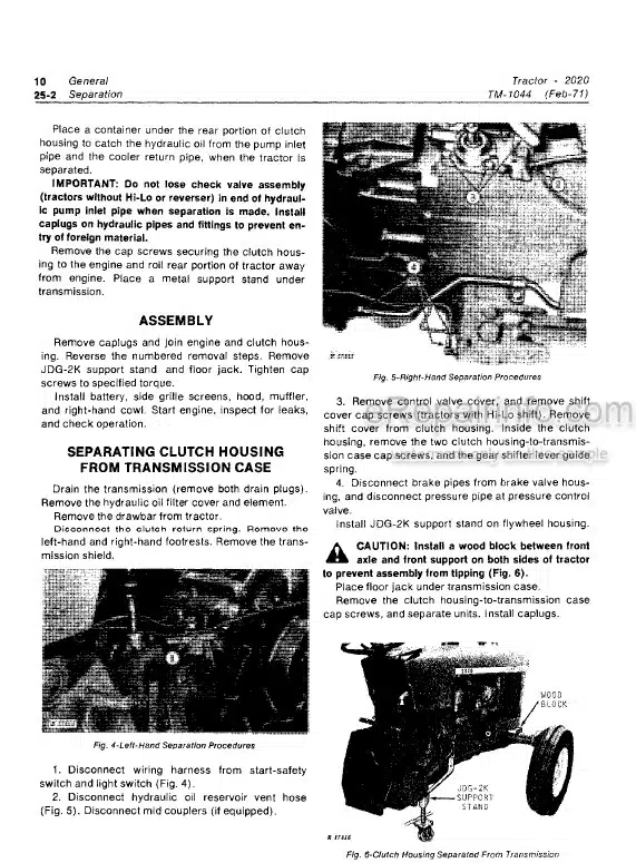 Photo 7 - John Deere 2000 Series 2010 Service Manual Tractor SM2035 SM2036