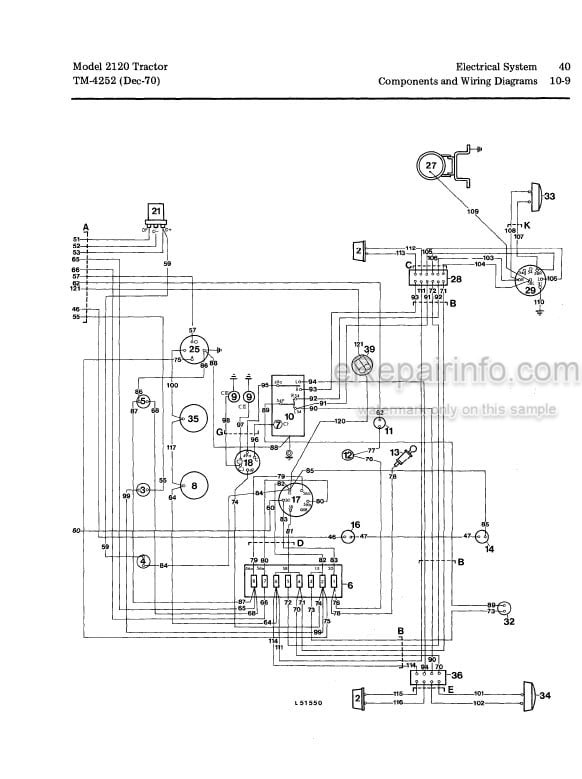 Photo 4 - John Deere 2120 Technical Manual Tractor TM4252