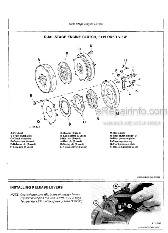 Photo 5 - John Deere 2155 2355N Repair Technical Manual Tractor TM4435