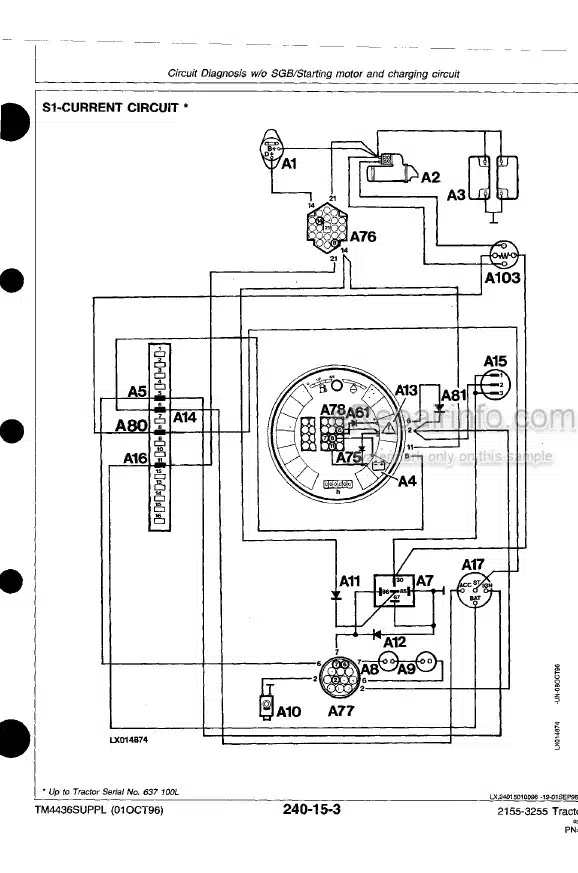 Photo 1 - John Deere 2155 To 3255 Operation And Tests Supplement Manual Tractor TM4436S