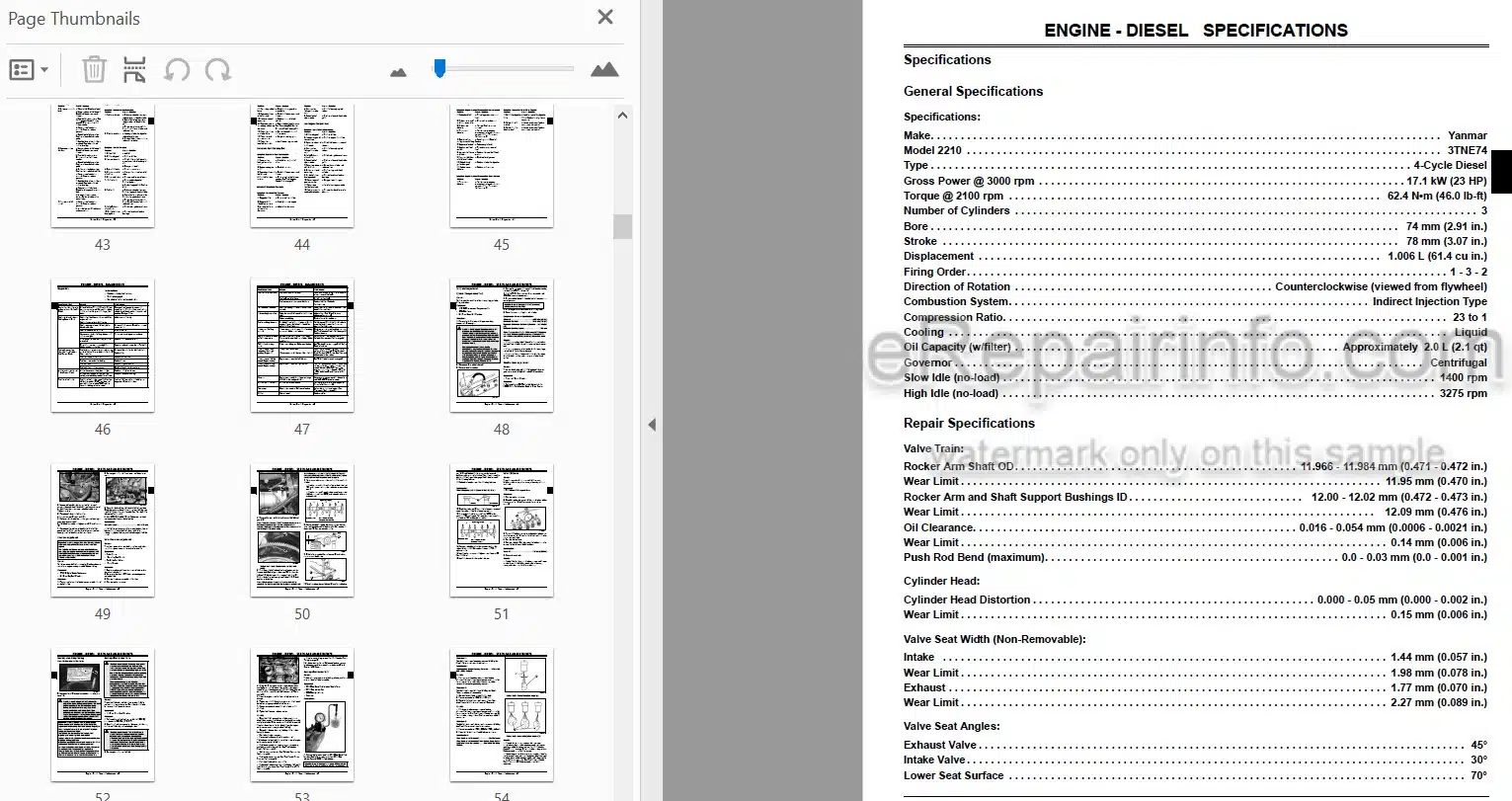Photo 3 - John Deere 2210 Technical Manual Compact Utility Tractor TM2074
