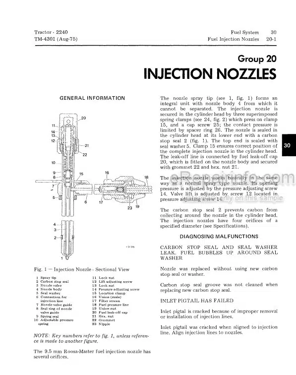 Photo 5 - John Deere 2240 Technical Manual Tractor TM4301