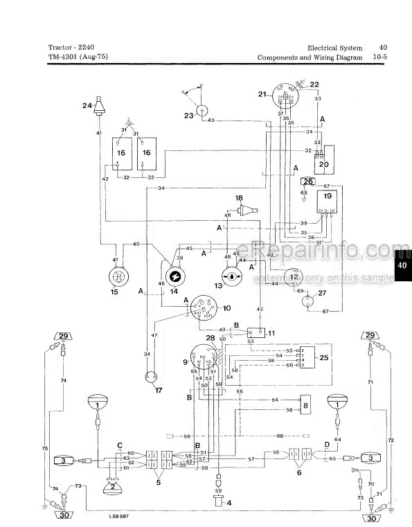 Photo 4 - John Deere 2240 Technical Manual Tractor TM4301