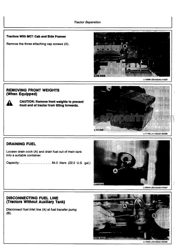 Photo 1 - John Deere 2250 2450 2650 2650N 2850 Technical Repair Manual Tractor TM4440