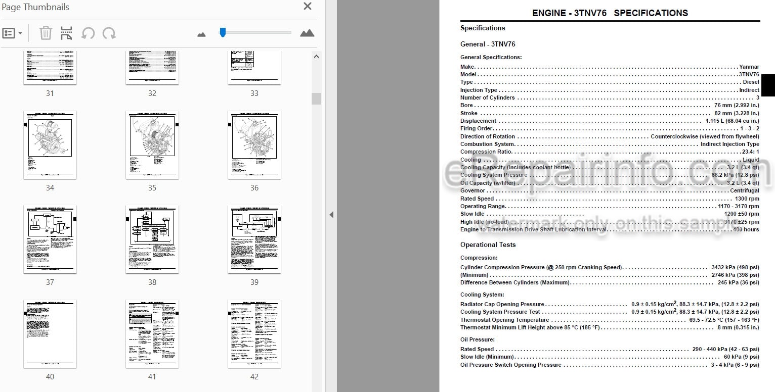 Photo 3 - John Deere 2305 Technical Repair Manual Compact Utility Tractor TM2289