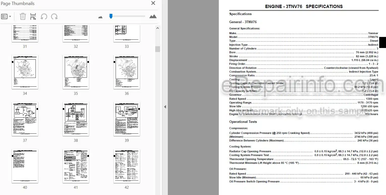 Photo 3 - John Deere 2305 Technical Repair Manual Compact Utility Tractor TM2289