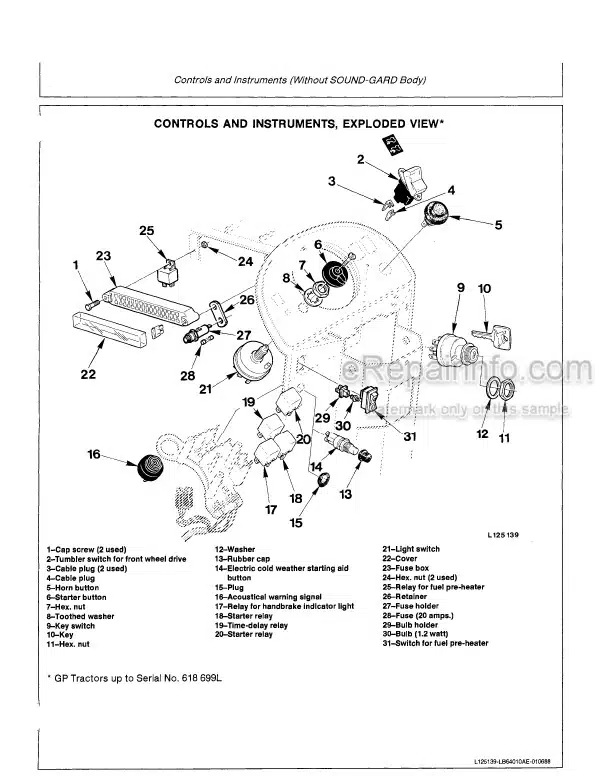 Photo 3 - John Deere 2355 2555 2755 2855N Technical Manual Tractor TM4434