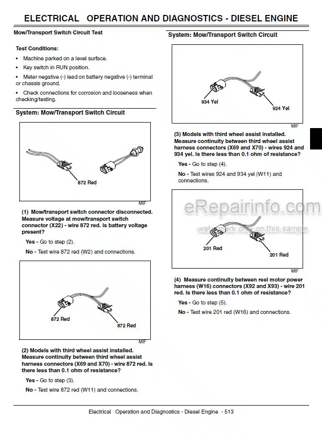 Photo 5 - John Deere 2500 2500A 2500E Technical Manual Professional Greens Mower TM1757