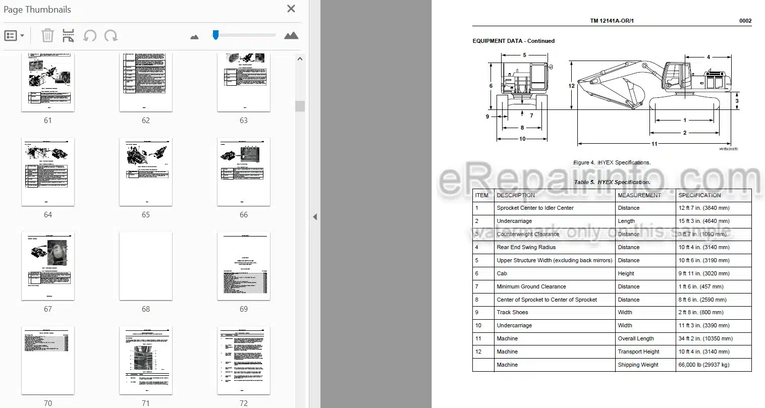 Photo 3 - John Deere 250GR Operators Manual Hydraulic Excavator TM12141A-OR1