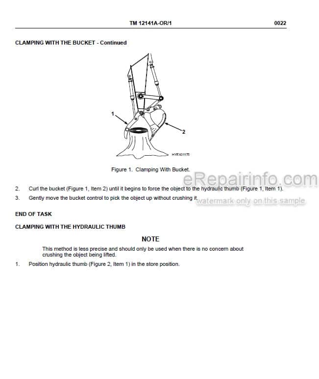 Photo 5 - John Deere 250GR Operators Manual Hydraulic Excavator TM12141A-OR1