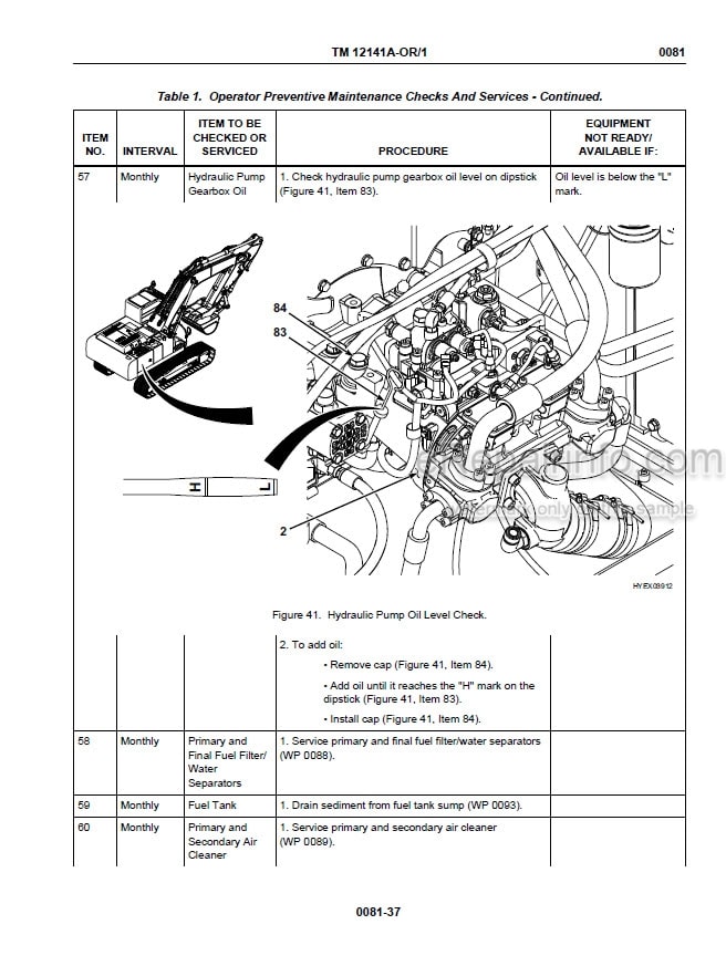 Photo 4 - John Deere 250GR Operators Manual Hydraulic Excavator TM12141A-OR1
