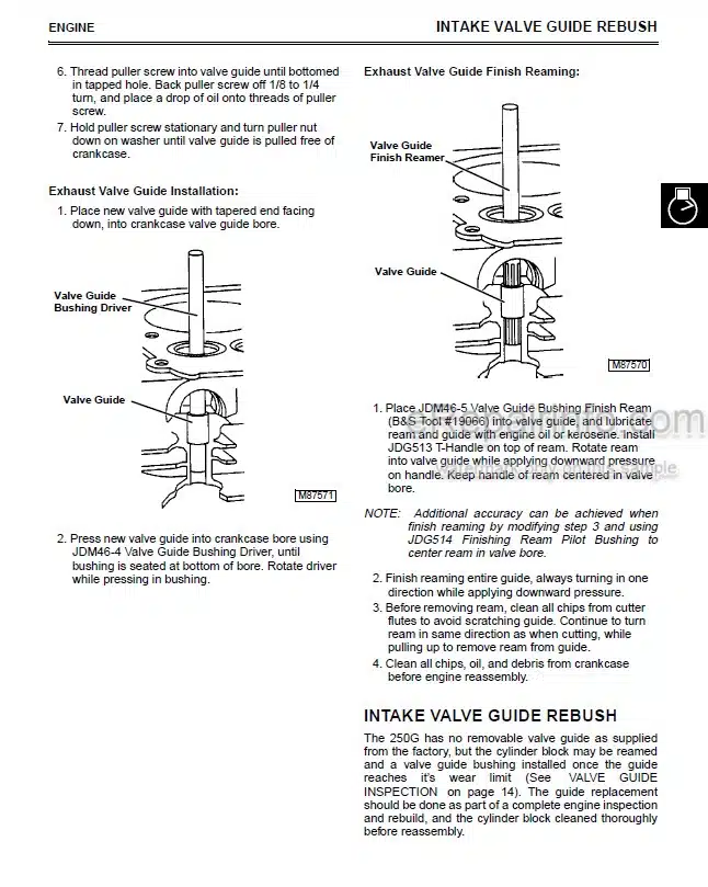 Photo 5 - John Deere 250G To G5500KE Technical Manual Generator TM1791