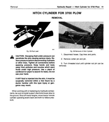 Photo 1 - John Deere 2600 2700 2800 3600 3700 Technical Repair Manual Semi Integral And Drawn Moldboard Plow TM1240