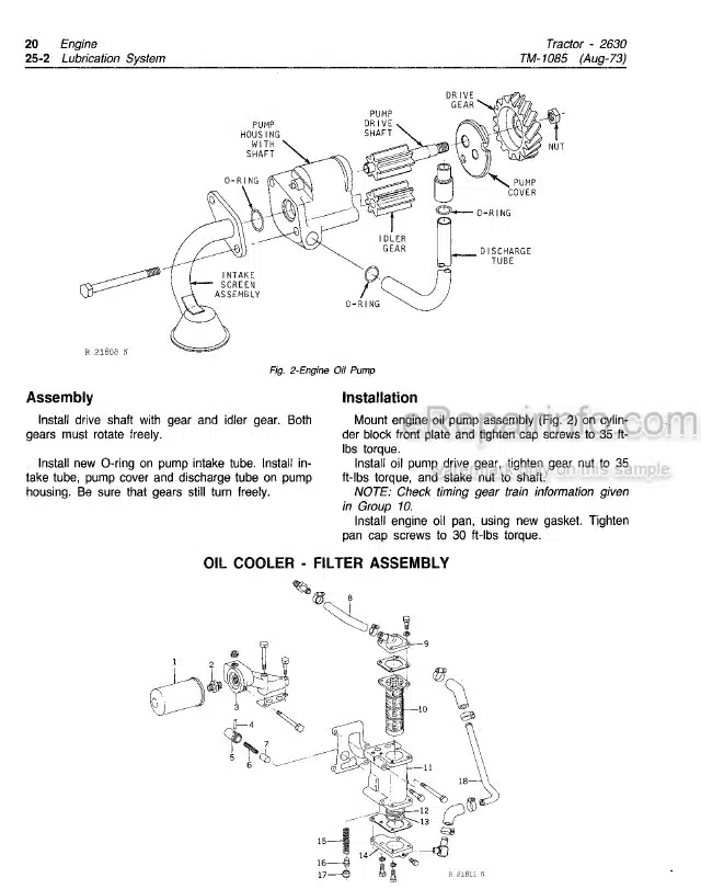 Photo 5 - John Deere 2630 Technical Manual Tractor TM1085