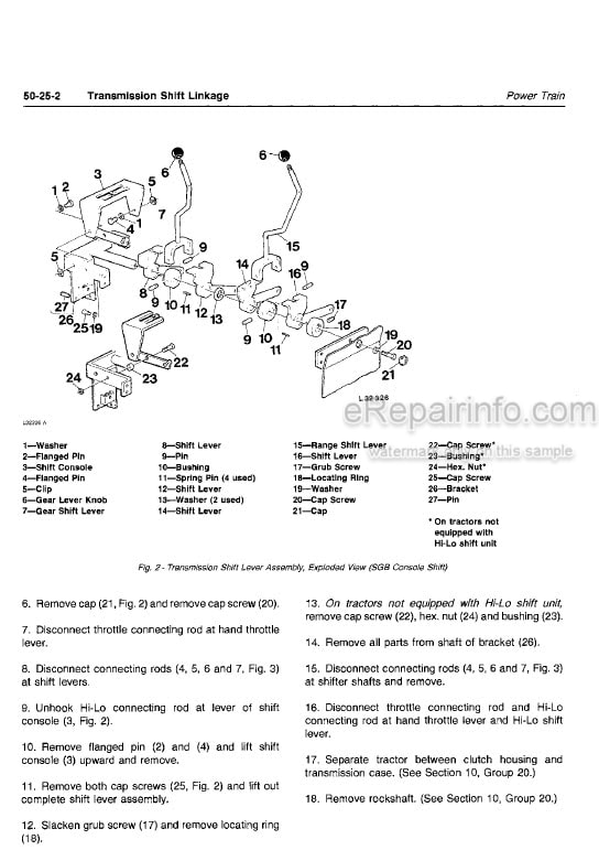 Photo 3 - John Deere 2750 Technical Manual Tractor TM4405