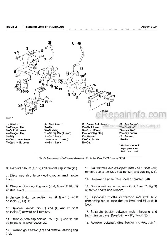 Photo 3 - John Deere 2750 Technical Manual Tractor TM4405