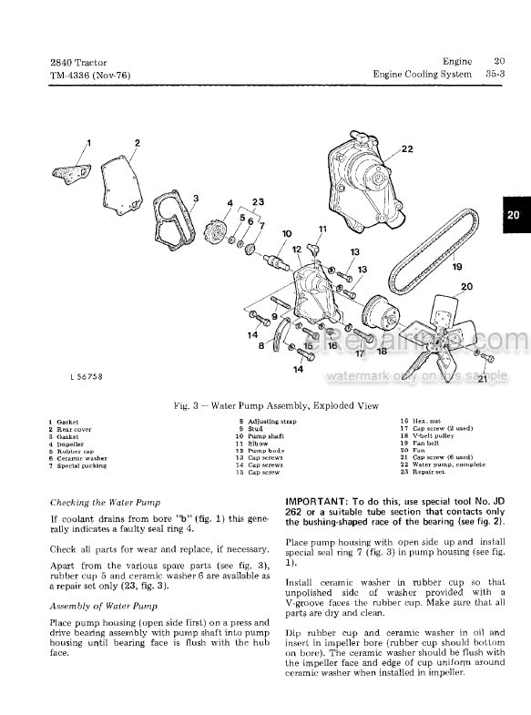 Photo 3 - John Deere 2840 Technical Manual Tractor TM4336