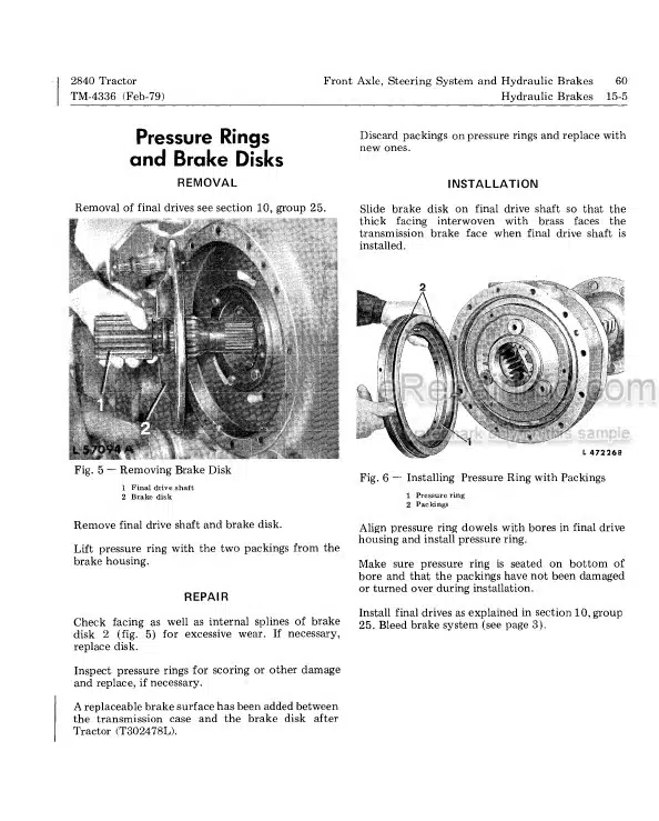 Photo 7 - John Deere 2950 Technical Manual Tractor TM4407