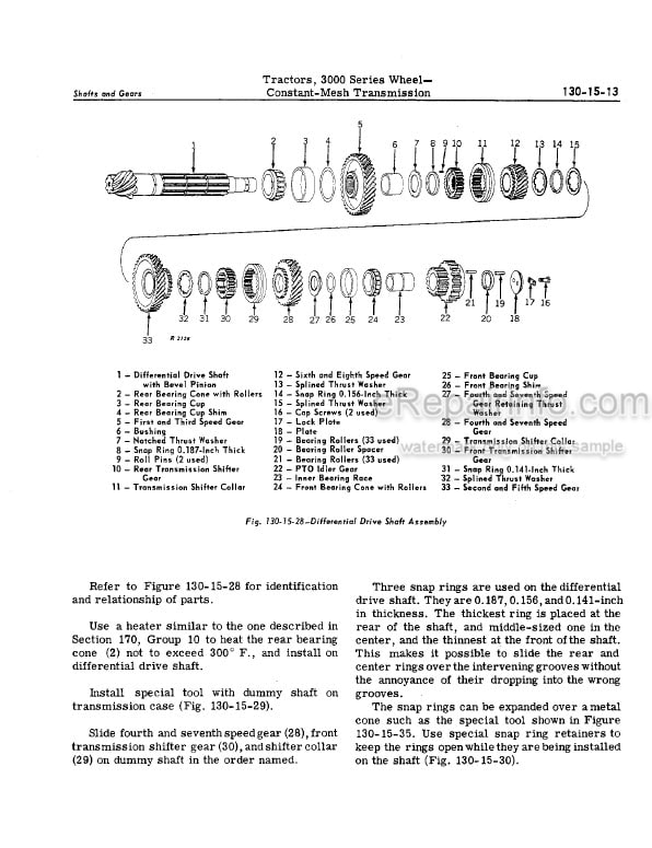 Photo 5 - John Deere 3000 Series 3010 Service Manual Tractor SM2041
