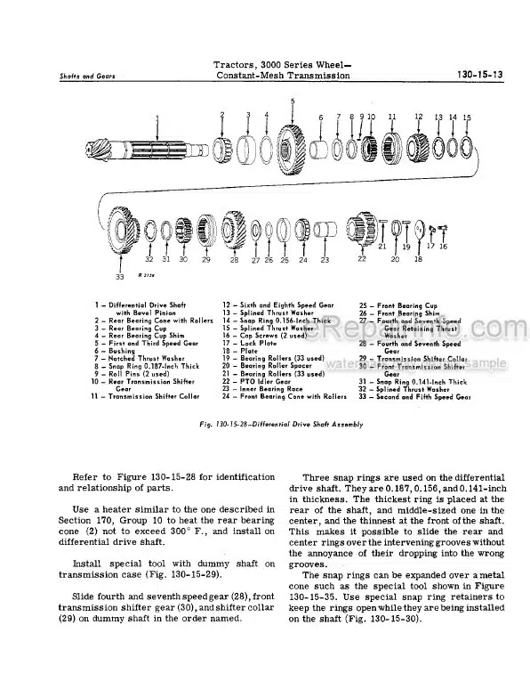 Photo 5 - John Deere 3000 Series 3010 Service Manual Tractor SM2041