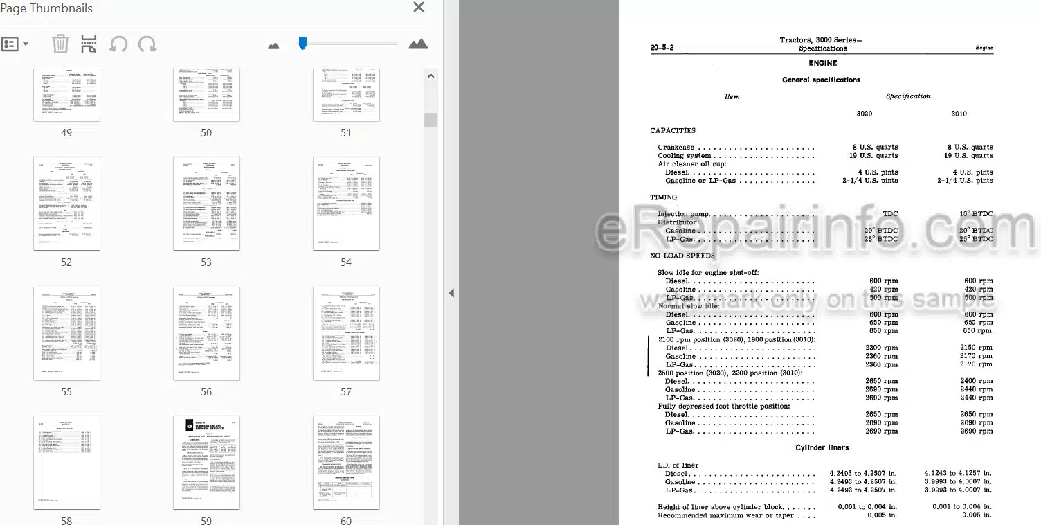 Photo 4 - John Deere 3000 Series 3020 Service Manual Tractor SM2038