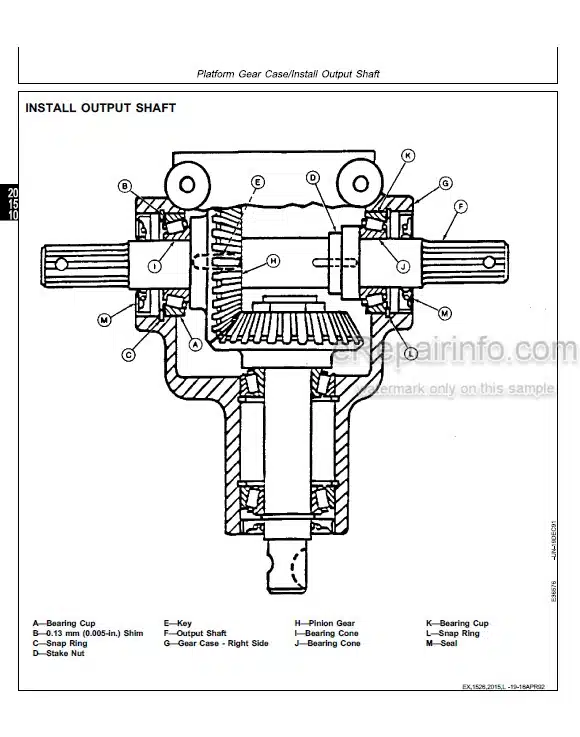 Photo 5 - John Deere 300A 300 Technical Manual Auger Platform And Grass Seed Special TM1526