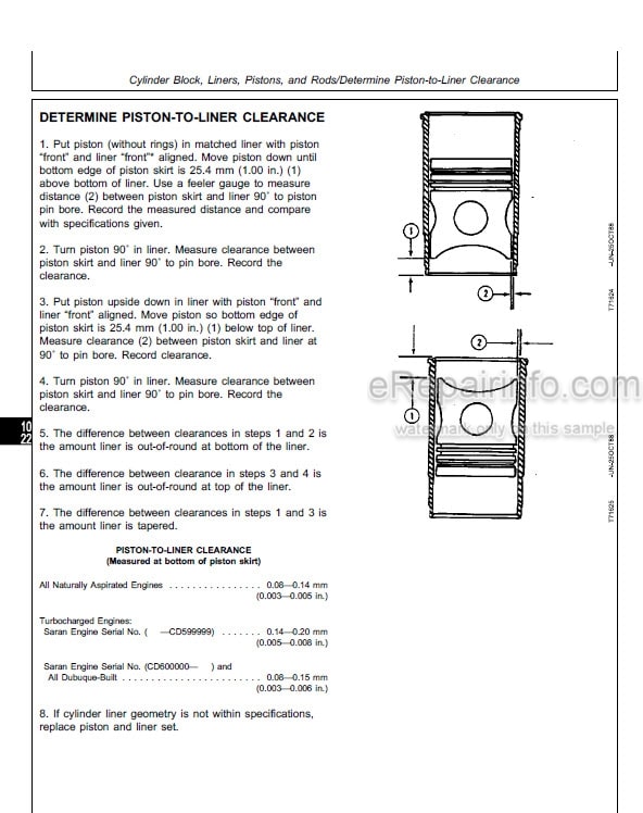Photo 3 - John Deere 300 3179 4239 6359 4276 6414 Technical Manual Diesel Engine CTM4