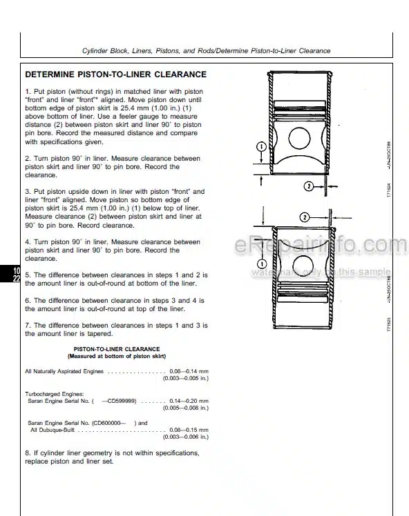 Photo 3 - John Deere 300 3179 4239 6359 4276 6414 Technical Manual Diesel Engine CTM4